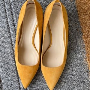 Everlane editor heel- mustard yellow